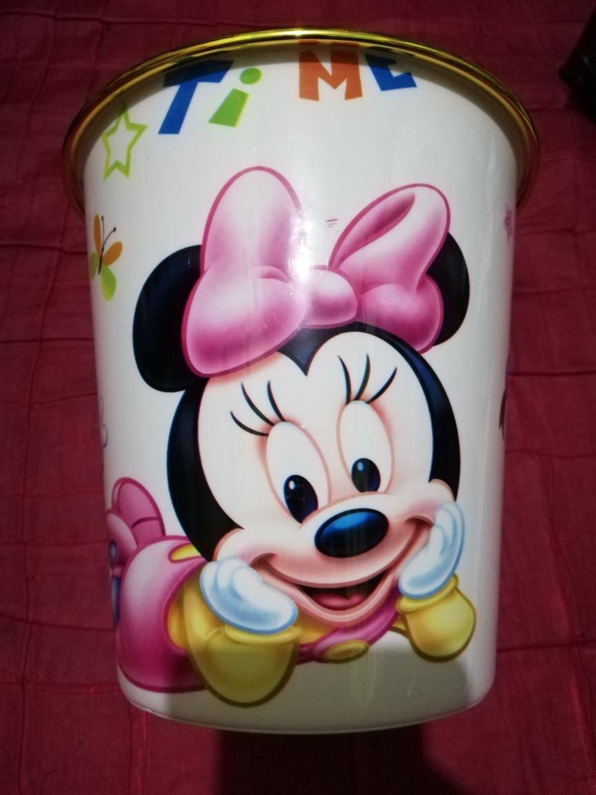 Tempat Sampah Karakter-jual Tempat Sampah Nya Saja-tinggi 18 Cm - 18,5 Cm  - Souvenir Ulang Tahun