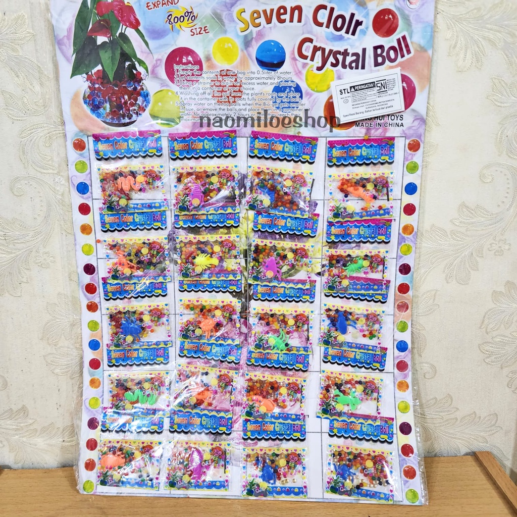 GROSIR Mutiara rendaman isi 20 pc  mainan water beads hydrogel crystal ball waterbeads