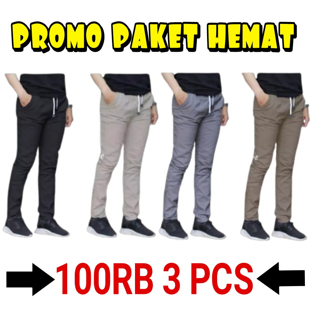 100 RIBU 3 PCS CELANA CHINO CELANA Pria Panjang chino KERJA HARIAN HITAM MOCCA ABU / CELANA CHINO PANJANG PRIA DEWASA RIP PINGGANG KARET / CELANA PRIA TERBARU 2022 KEKINIAN / CELANA PANJANG PRIA MURAH