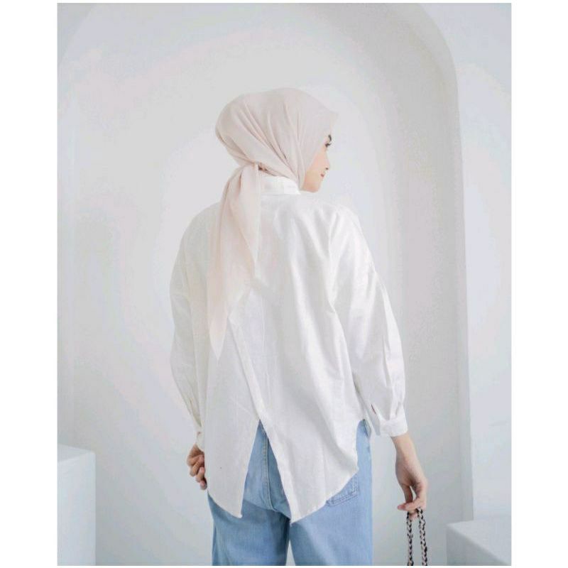 KEMEJA LINEN NELKA SHIRT / KEMEJA WANITA OVER SIZE / KEMEJA LINEN WANITA LENGAN PANJANG / KEMEJA LINEN KEKINIAN