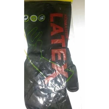 ▲ RUBBER KENMASTER HITAM LATEX INDUSTRIAL GLOVES ♬
