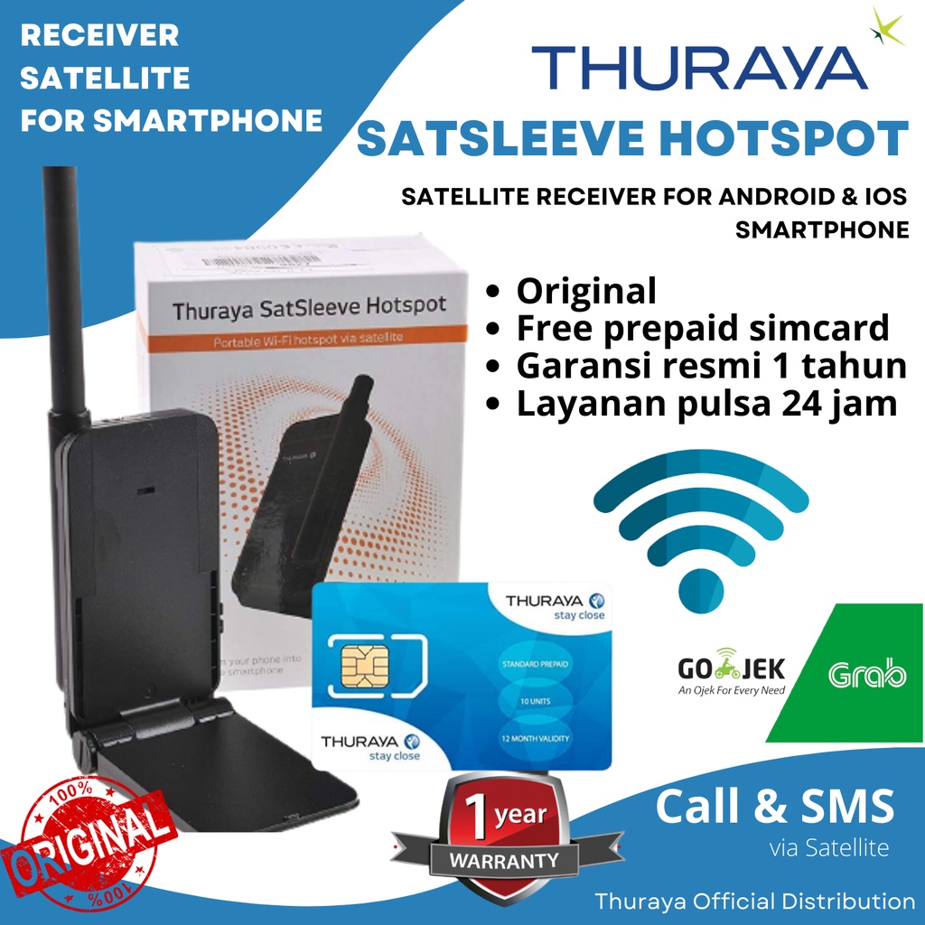Telepon Satelit Thuraya SatSleeve Hotspot Adapter for IOS dan Android Smartphone