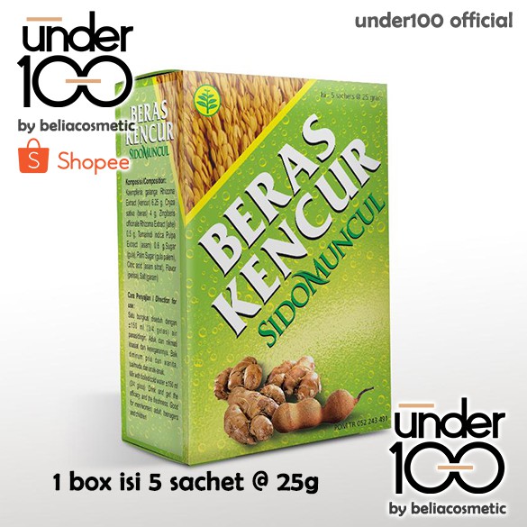 

❤ Under100 ❤ Beras Kencur Sido Muncul 1 dus isi 5 sachet @ 25g BPOM Minuman Kesehatan