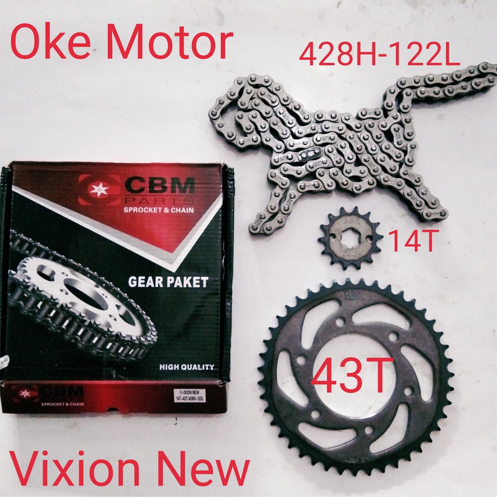 gear set gir paket motor vixion new