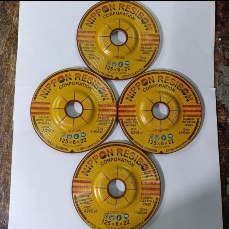 (Original) Batu gerinda poles Nippon Resibon 5" x 6