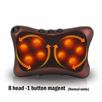 RUOKEY Bantal Pijat Shiatsu Heat Neck Massage Pillow 8 Head 1 Button + 3 Magnet - CHM-8028