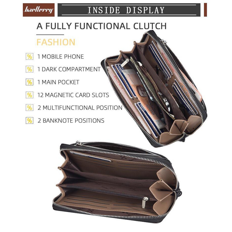 ☛TK☚ D040 DOMPET BAELLERRY PANJANG PRIA WANITA NEW FASHION ZIPPER HANDBAG IMPORT MURAH COD