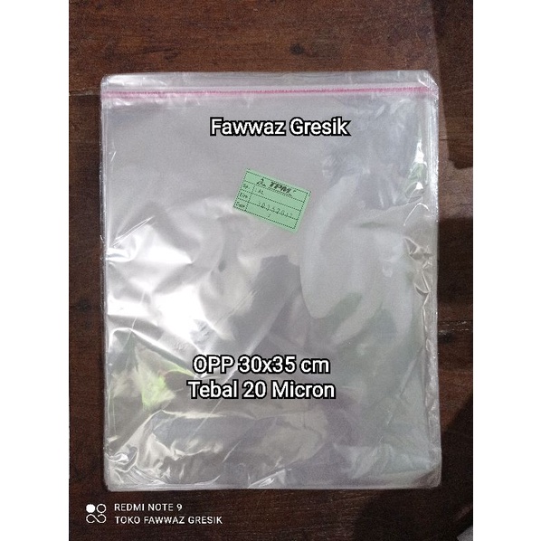 Plastik OPP 30x35 Plastik Bening Plastik Perekat Plastik Kaca Plastik Baju Hem Jaket Souvenir