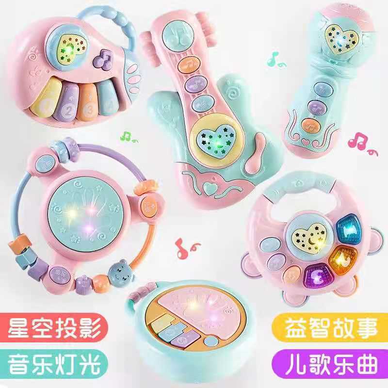 [BIG SALE] Mainan Bayi Musik | Baby Musical Toys | Mainan Gitar Mic Piano Bayi / Mainan Genggam Bayi Rattle Stick Teether Dengan Musik