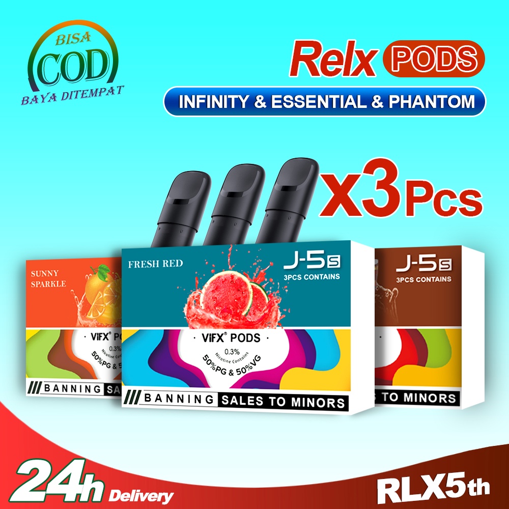 ViFX Mint Flavour Catridge Pods All Flavours Compitable RELX Infinity Essential Phantom - All Flavors 1 Pack Isi 3 Pods