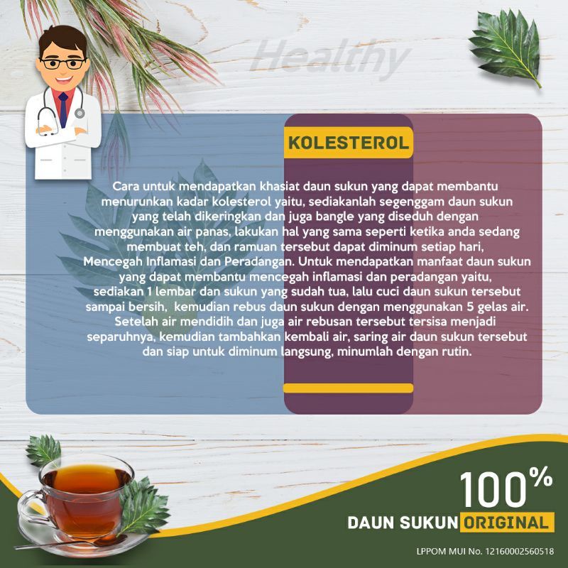 Teh Daun Sukun Premium Laasyaka Asli Yogyakarta Herbal Peluruh Batu Ginjal