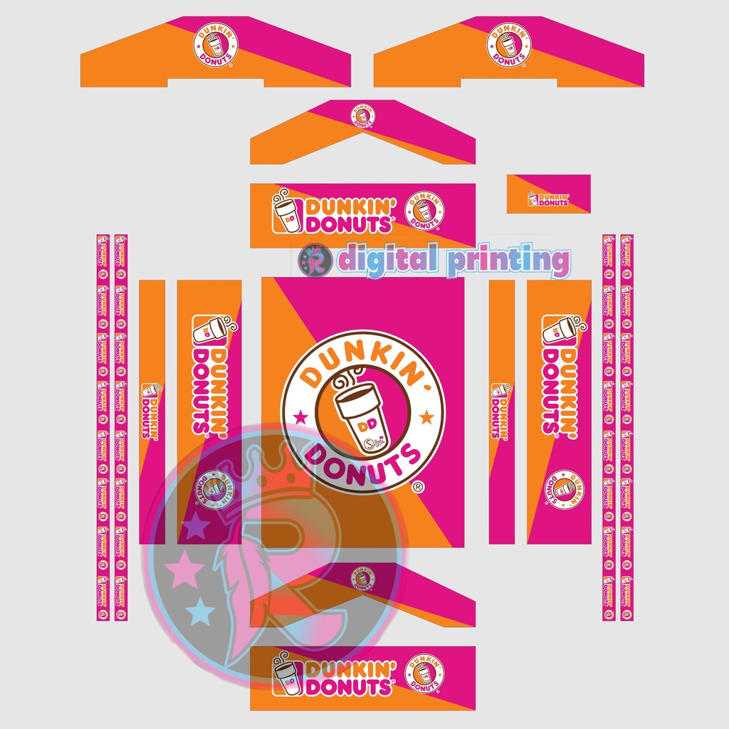 stiker sangkar no 2 dunkin donat