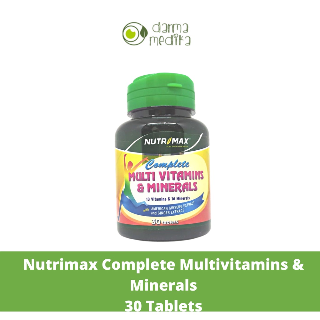 Nutrimax Complete Multivitamins &amp; Minerals 30 tablets 30tablets