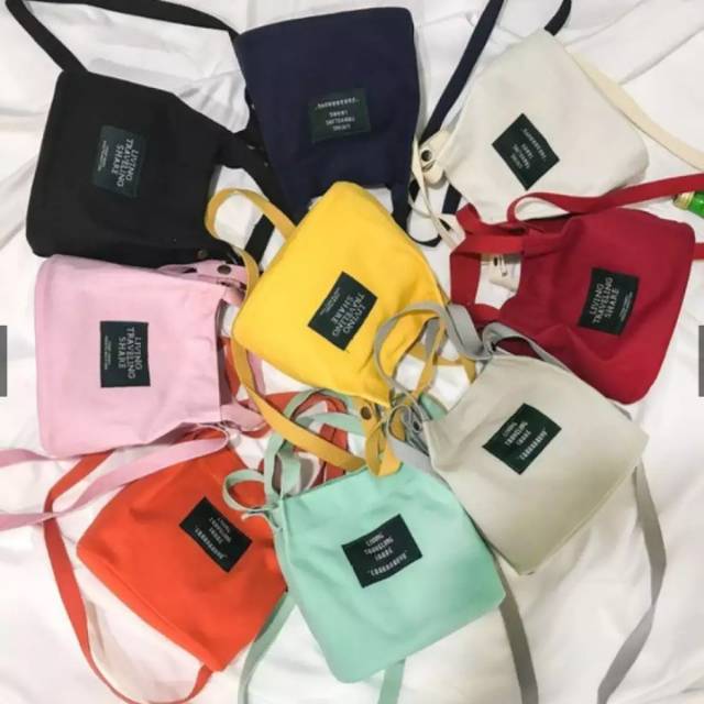 Tas SELEMPANG canvas Murah // Tas Kanvas wanita korea