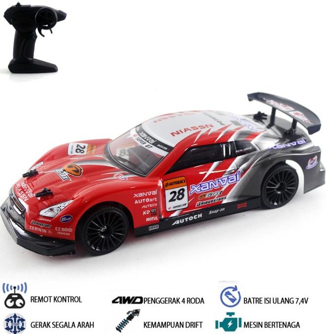 Mainan Mobil Remot Kontrol RC Drift Super Turbo - Merah / MOBIL TRUC RC