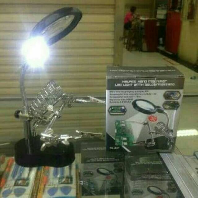 ALAT SERVICE HP / KACA PEMBESAR + LAMPU SERVICE + PENJEPIT PCB