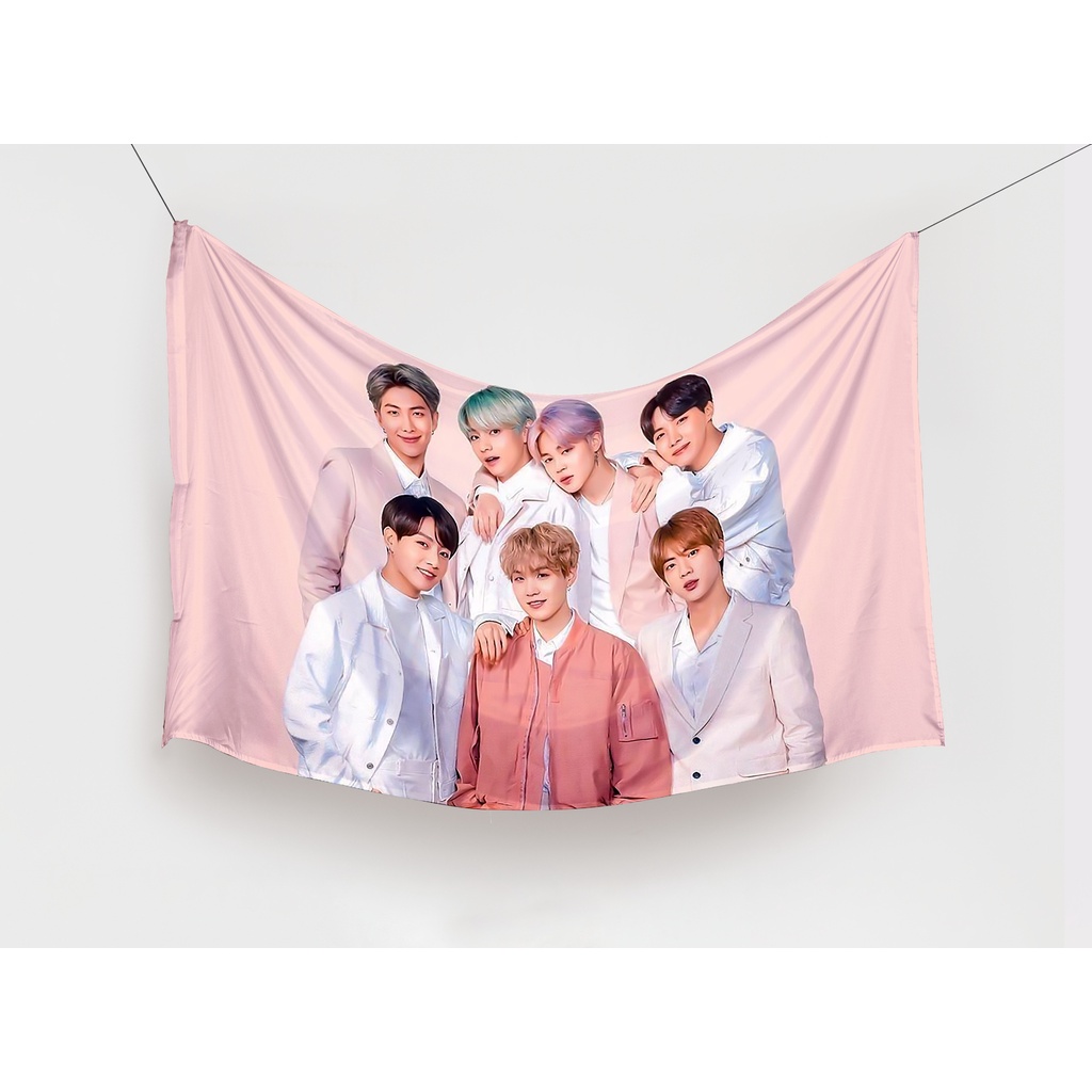 BENDERA KPOP ALL MEMBER Poster Kain Tapestry Wall Decor Aesthetic