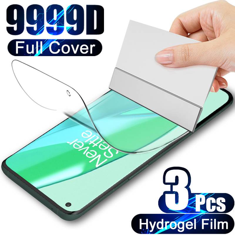 3pcs Film Pelindung Layar Hydrogel Lengkung Untuk Oneplus 7t / 7 Pro / 7 / 7t Pro / 6t / 6 / 5t / 5 / 8 / 8 / 9t Pro