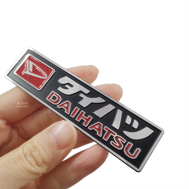 1pc Stiker Emblem Logo DAIHATSU Bahan Metal Untuk Bagasi Belakang Mobil