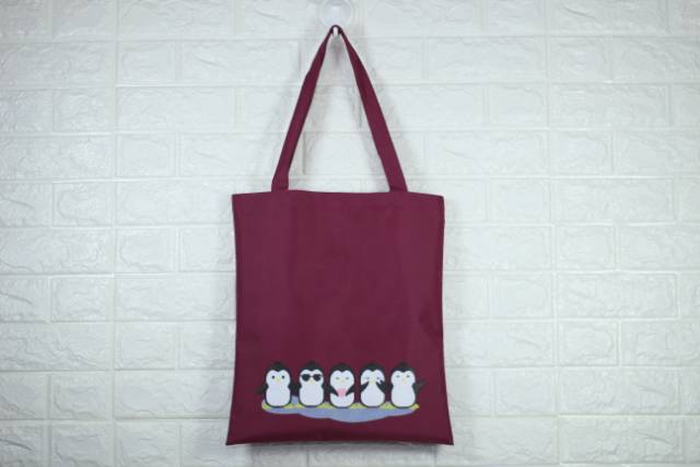 Totebag Semi Canvas Pinguin