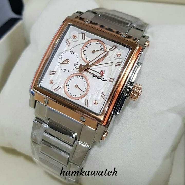 jam tangan / Watch_Id wanita Expedition original E-6731 silver rose gold