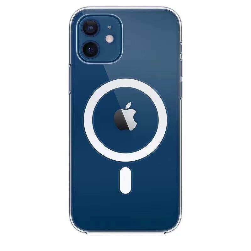 Magnetic ring wireless charging magnetic case for iphone 11 12 13 pro max mini xr x xs max 7 8 plus se 2020 all-inclusive transparent case