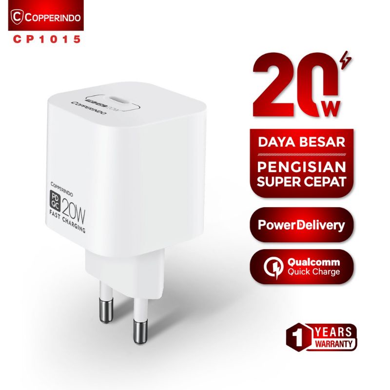 COPPER CP1015 CP1001-EU Charger PD+Qualcomm 20W