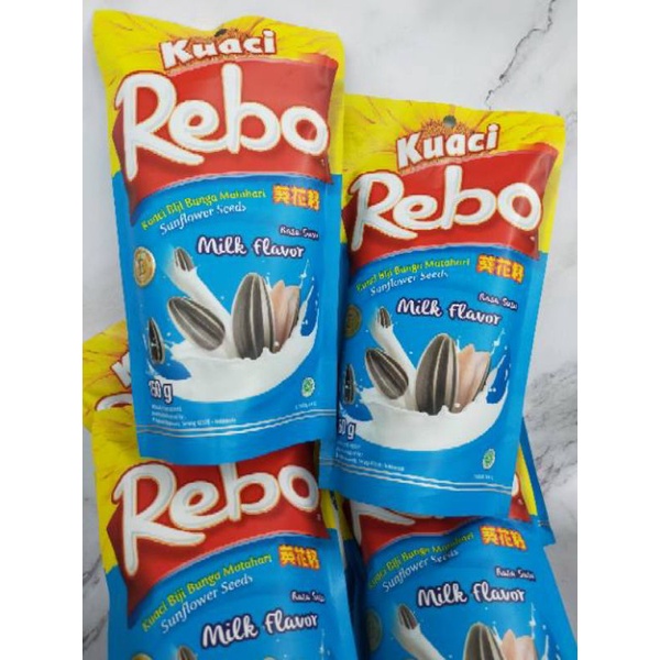 

KUACI REBO MILK FLAVOR 150 G/KUACI REBO BIJI MATAHARI RASA SUSU 150 G/KUACI