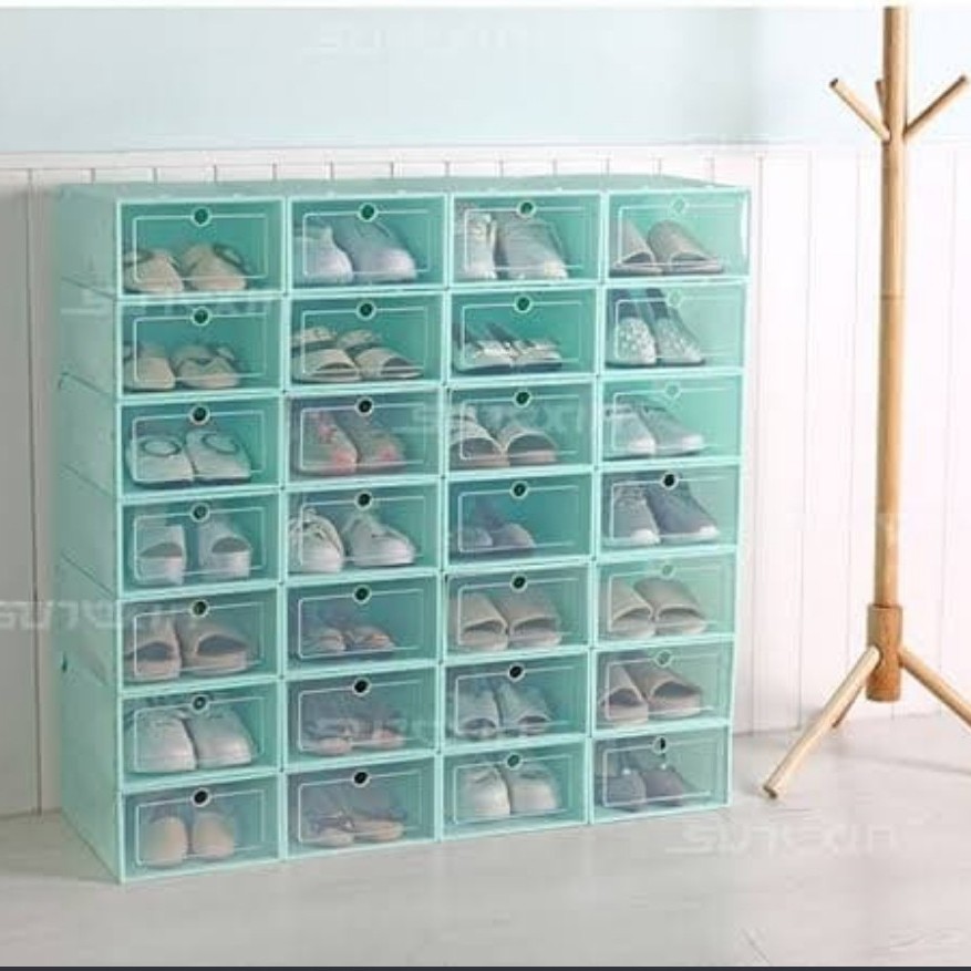 12 BOX Tempat Penyimpanan Kotak Sepatu/shoe Box Frame