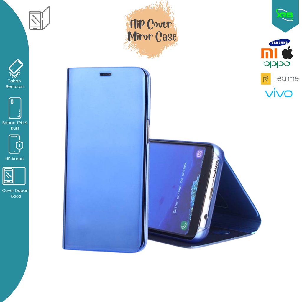 Case Flip Cover Redmi 8 Redmi 8A S1 pro Flip Mirror Standing View