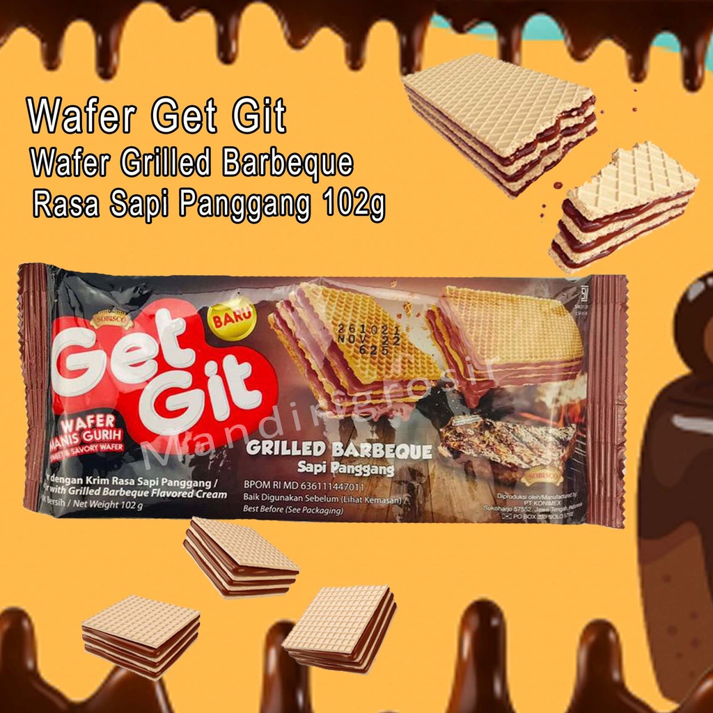 

Wafer Grilled Barbeque *Wafer Get Git * Rasa Sapi Panggang * 102g