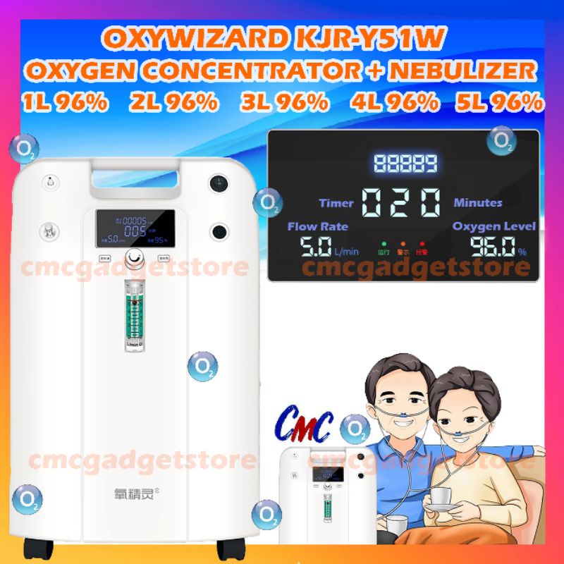 Yuwell Oxygen Concentrator YU300 YU300S Oksigen Konsentrator Nebulizer Medical Grade 3L 5L 3LPM 5LPM