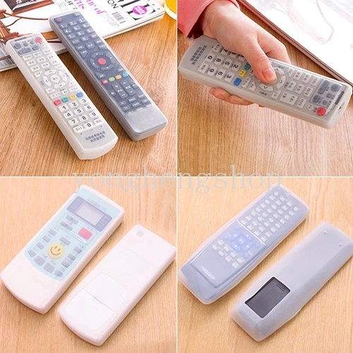 Case Pelindung Remote Control TV Bahan Silikon Tahan Air Dan Debu Warna Transparan