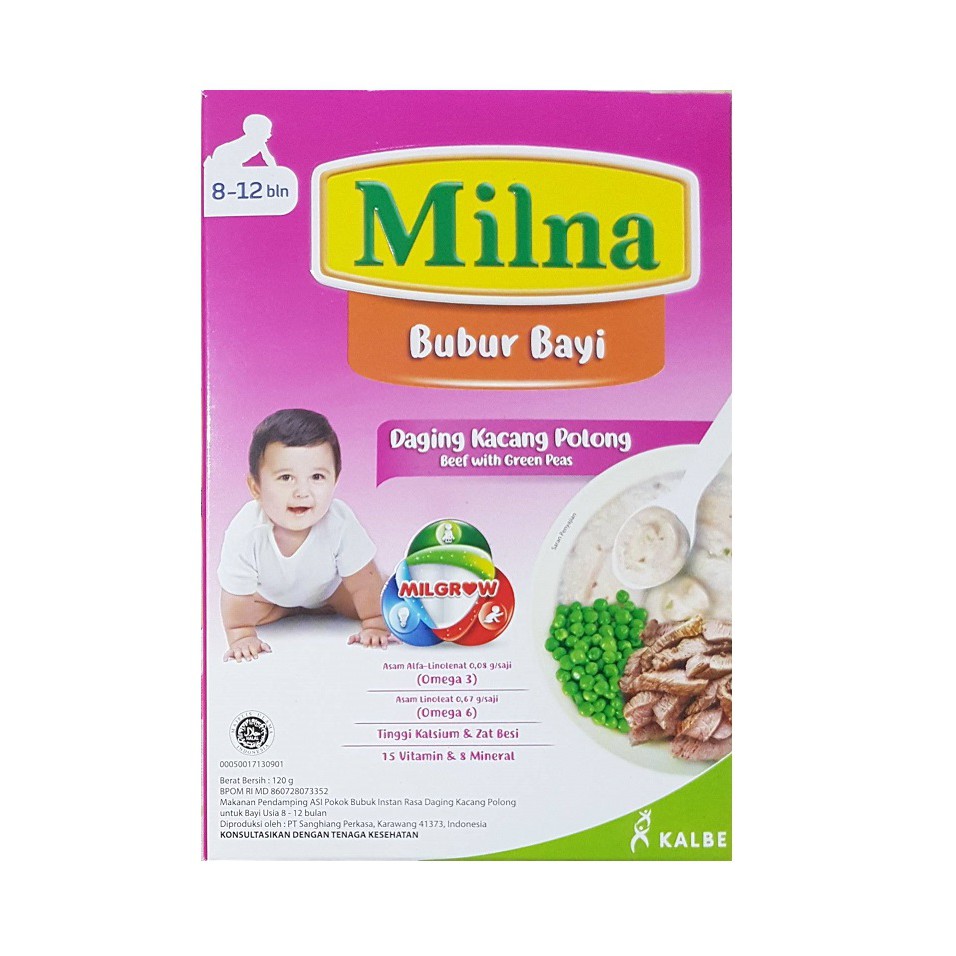 Milna Bubur Daging Kacang Polong 120 gr