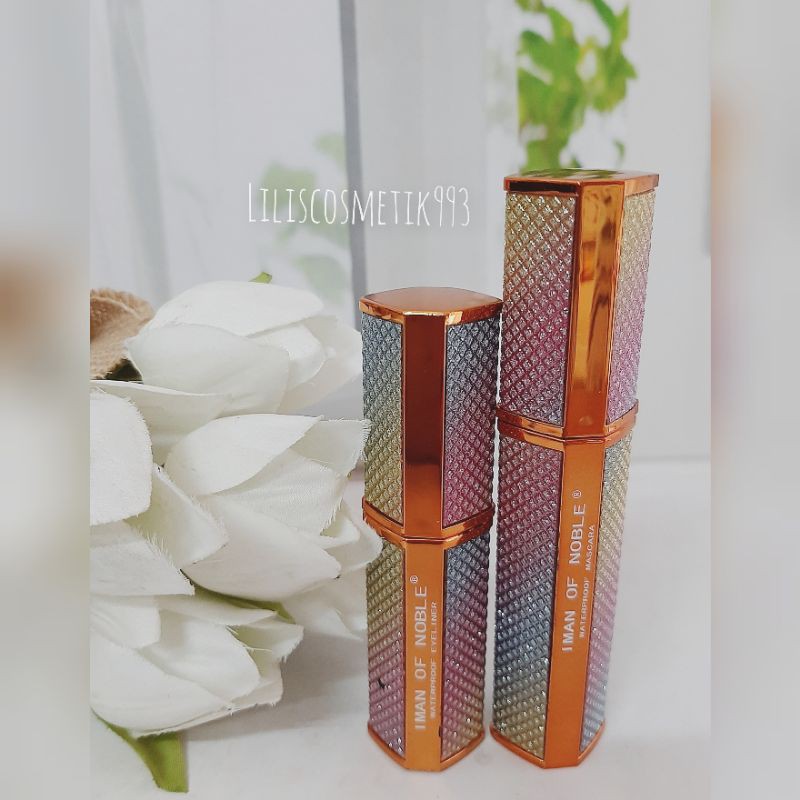 PROMO 1PAKET MASCARA+EYELINER BLING2 IMAN OF NOBLE 2 IN 1