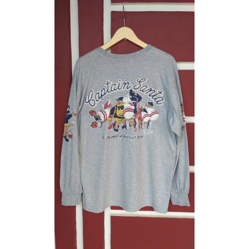 Vintage Longsleeve Captain Santa Original Second Size M
