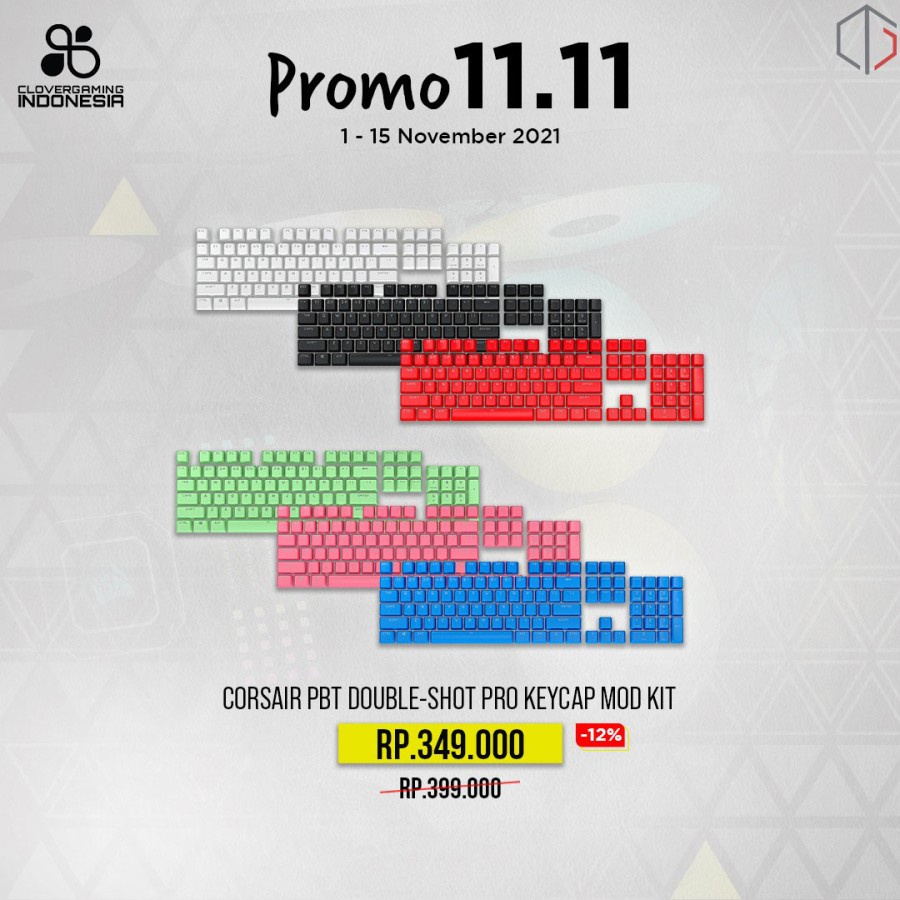 Corsair PBT Double-Shot Pro Keycap Mod Kit - for Mechanical Keyboard