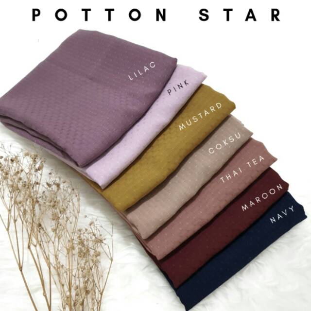 Jilbab Segiempat Bahan Potton Star | Shopee Indonesia