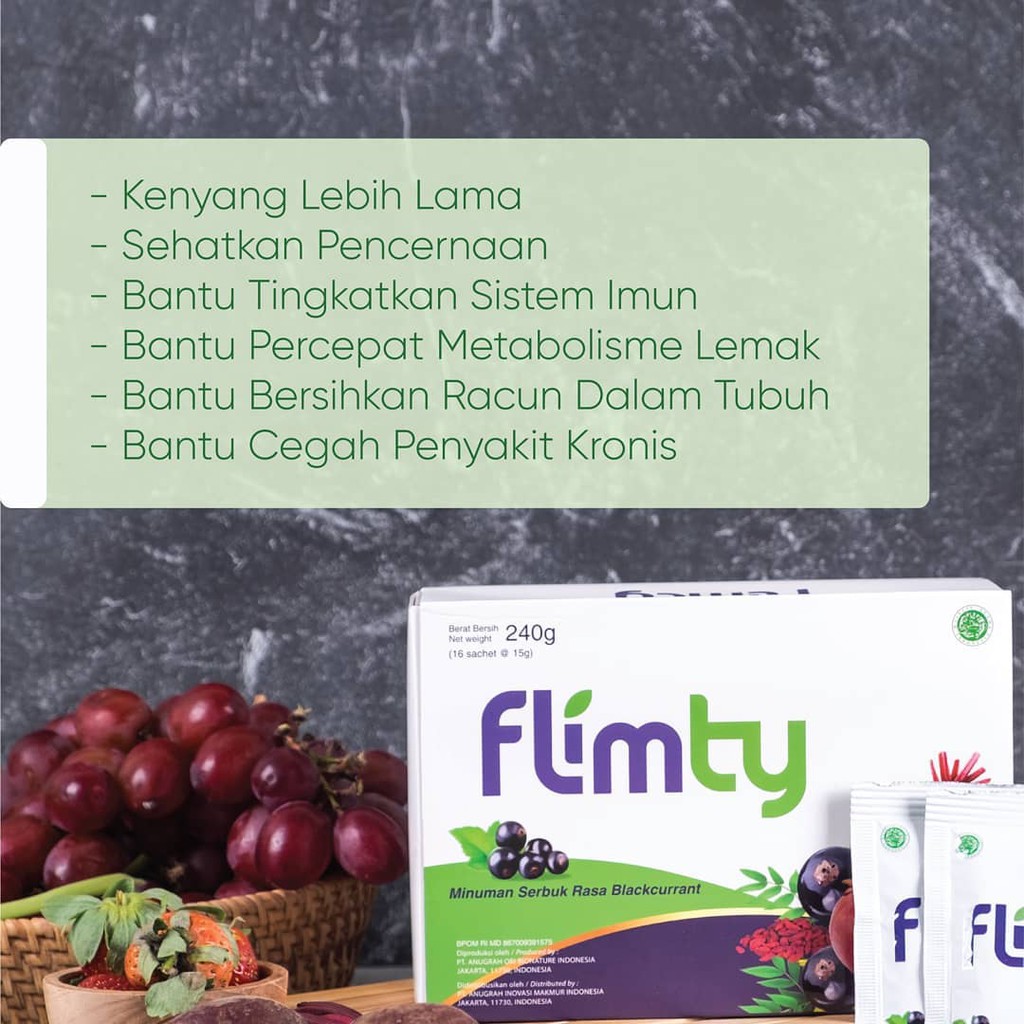 FLIMTY FIBER PELANGSING HALAL BPOM DIET DETOX 1 BOX 16 SACHET PAKET GOLD MINUMAN SEHAT ORIGINAL