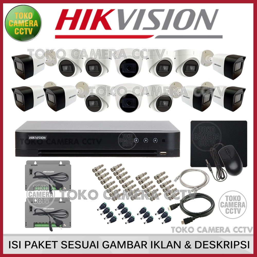 PAKET CCTV HIKVISION 8MP 16 CHANNEL 14 KAMERA