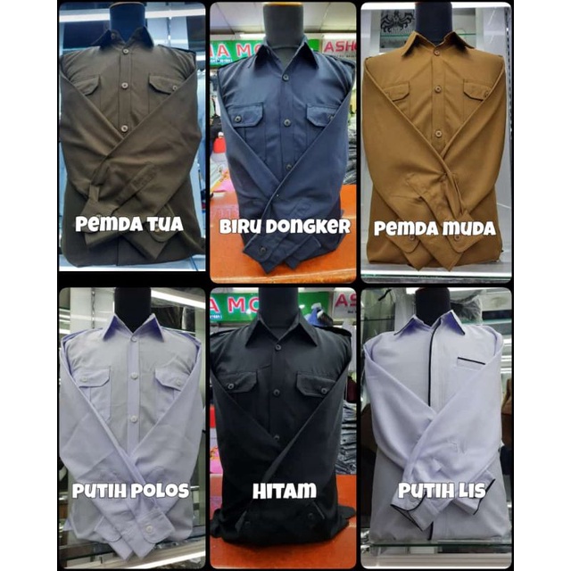 PAKAIAN KERJA PRIA, BAJU KERJA PRIA, PDH KERJA PRIA TANGAN PANJANG