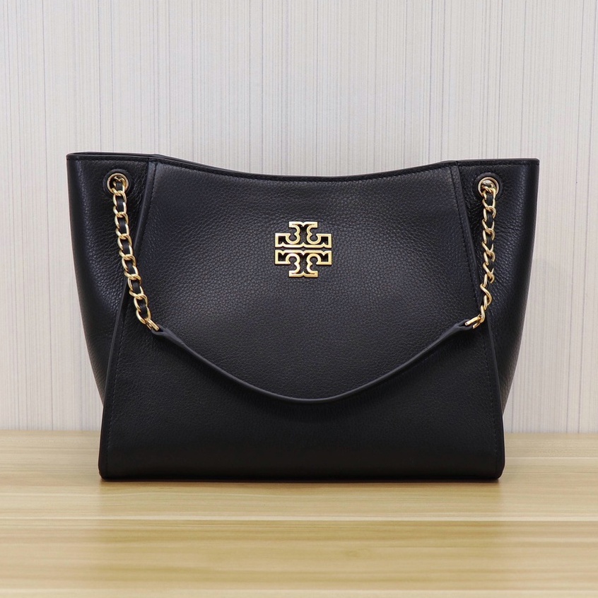 [Instant/Same Day]73503 Original TB  Ori  hollow logo  First layer cowhine material ladies shoulder bag Tote bag handbag   ttb