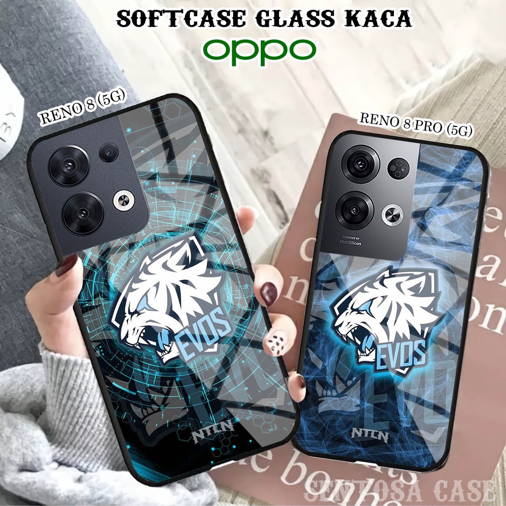 Softcase Glass Kaca OPPO RENO 8 (5G) & RENO 8 PRO (5G) - Casing HP OPPO RENO 8 & 8 PRO (5G) [ S17 ].