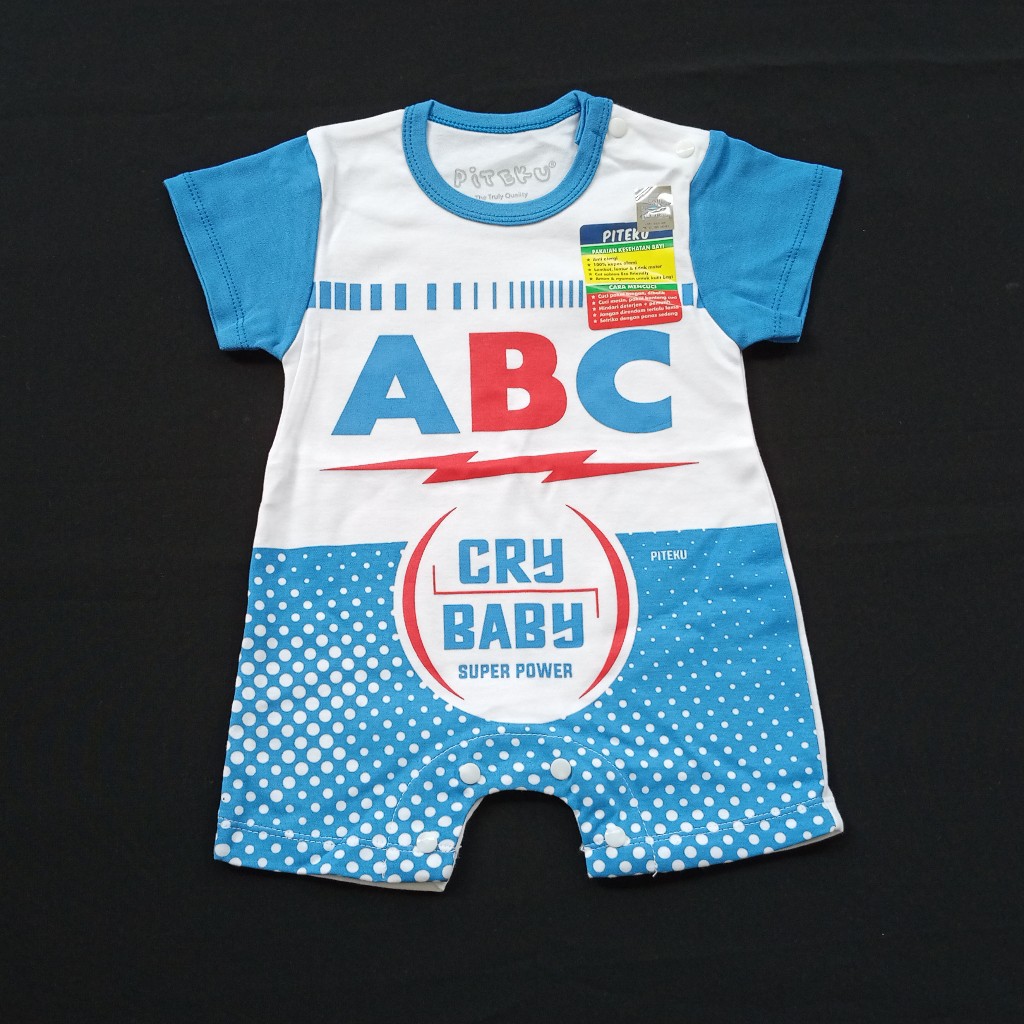 Jumper Bayi Usia 3-6 Bulan Piteku Motif ABC | Baju Hansop Bayi Anak Laki-laki