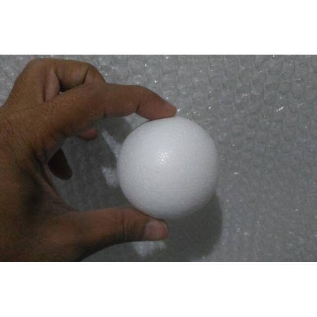 Bola gabus 6cm | bola gabus diameter 6 cm | gabus bulat salju putih untuk dekorasi pohon natal