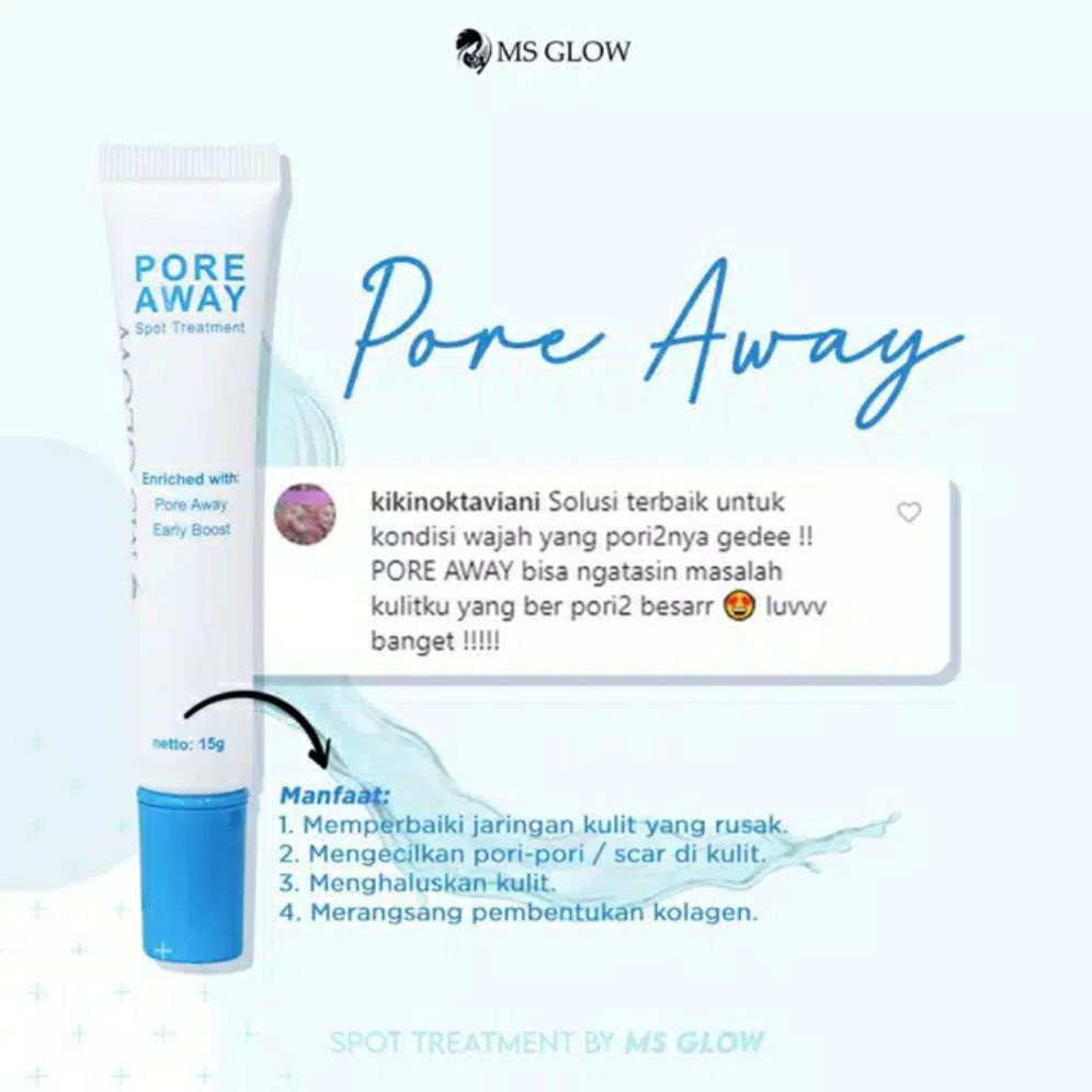 MS Glow Pore Away Spot Treatment Serum Rumah Cantik 354 Spot Treatment yang Dapat Memperbaiki Sel Kulit Wajah