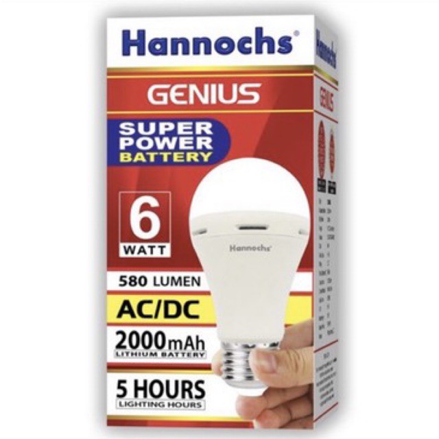 Hannochs LED Genius 6 Watt AC/DC Emergency