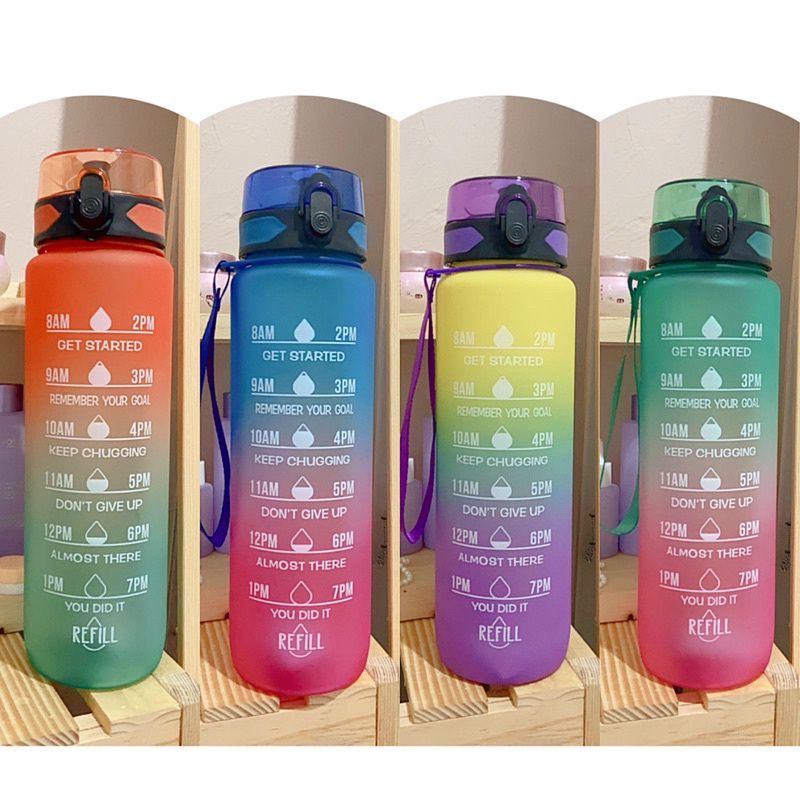 Botol Minum Tritan 1 Liter/ Botol Minum Gradasi Tritan