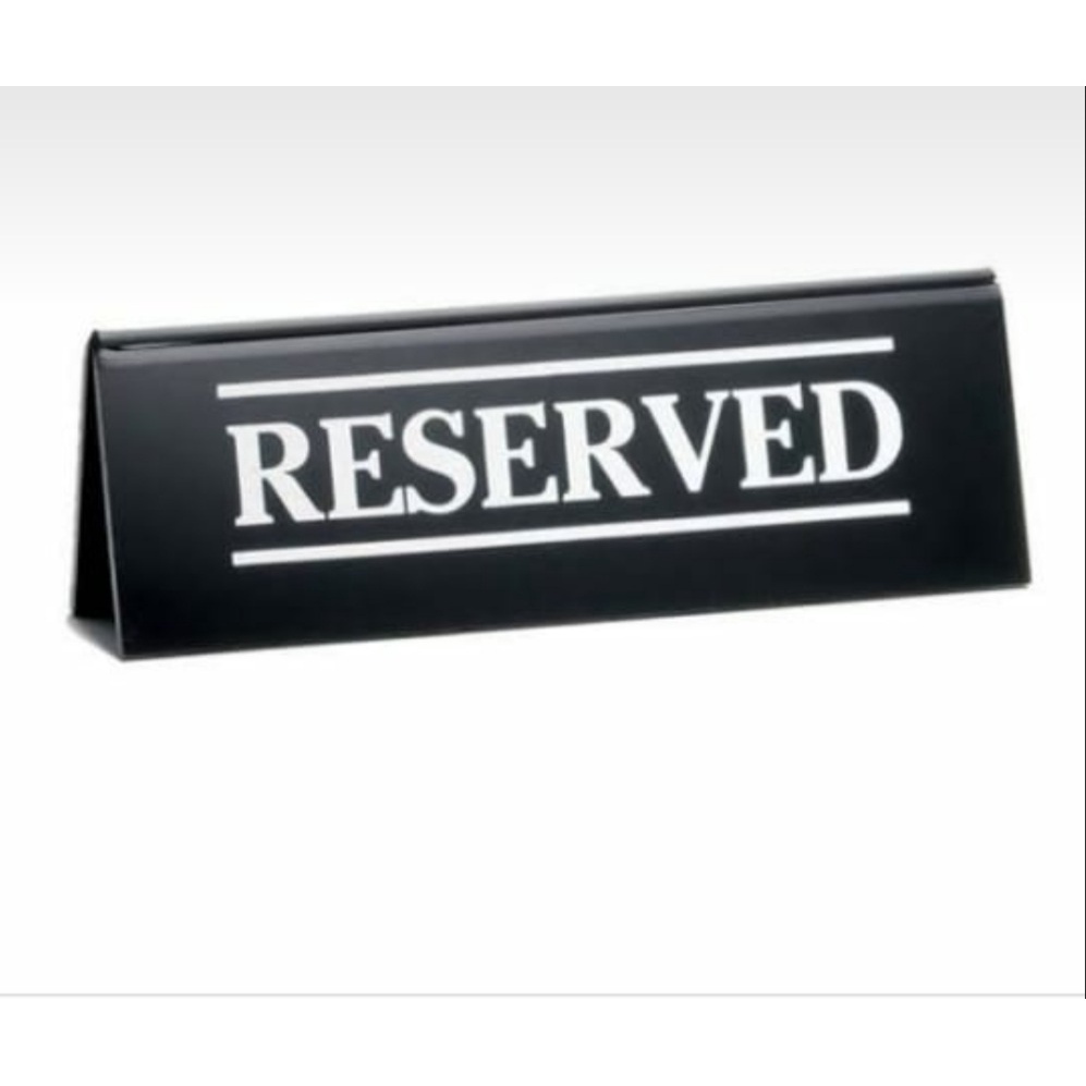 

Papan RESERVED Acrylic Custom Papan Reservasi Akrilik