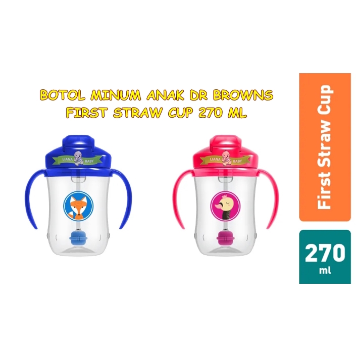 BOSU134 DR BROWNS 9OZ BABYS FIRST STRAW CUP 270 ml KODE 91010